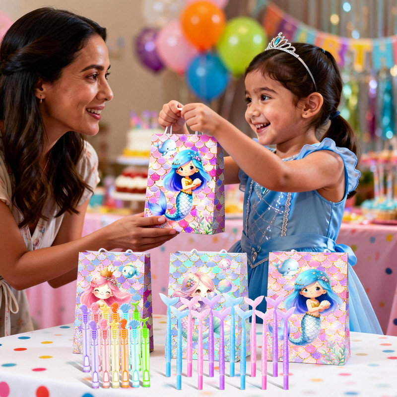 108pcs Mermaid Party Favors Supplies Fillers 