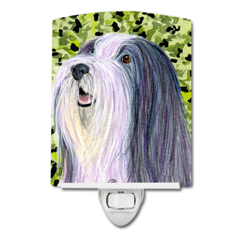 Éclairage de nuit en céramique barbu collie