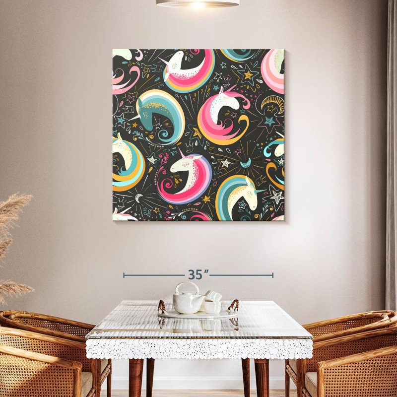 Motif de licorne Ashelle, H 39 po x l 39 po