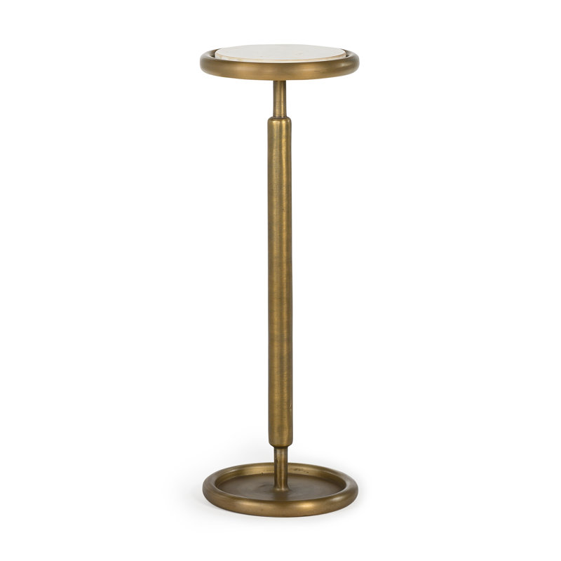 Antique Brass and Marble Modern Drink Table