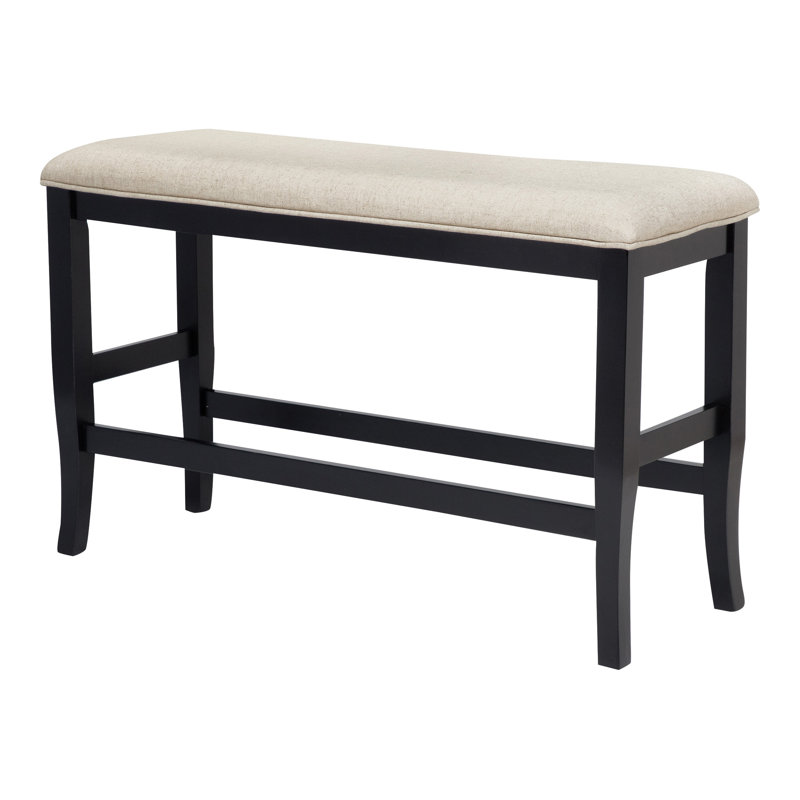 Banc en similicuir Valer, Noir