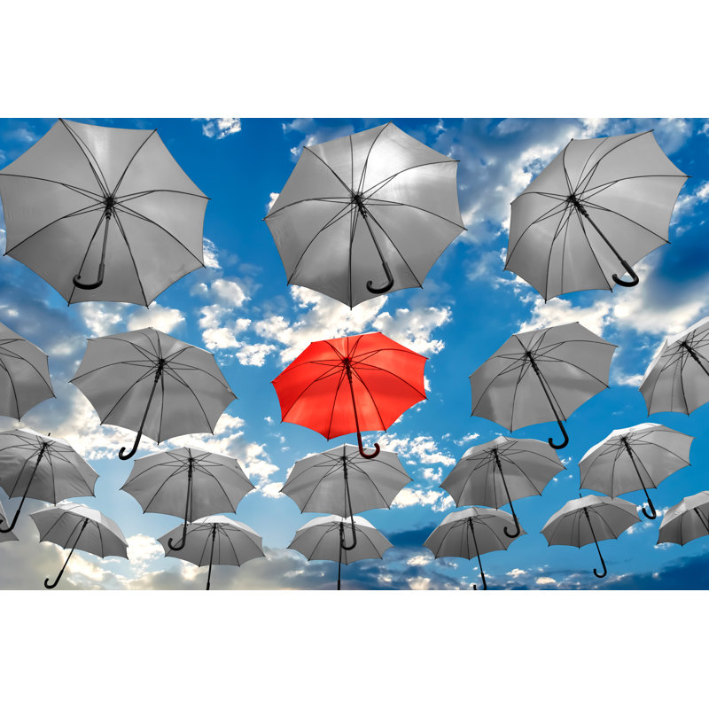 Umbrella's by Petervician - Wrapped Canvas Print, 20cm H x 30cm W x 3.8cm D