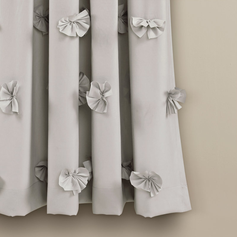 Paire de rideaux semi-transparents Reyna, Gris clair, l 54 po x L 63 po