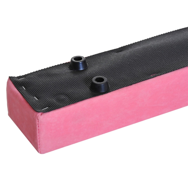 7ft 2.1m Folding Gymnastics Balance Beam, Suede Cover High-density Foam Training Beam, 10cm Wide Top Foldable Lightweight Gymnastics Beam For Beginner & Home Practice, Pink