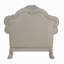 Fauteuil d'appoint avec pattes Ally, similicuir touffeté blanc os