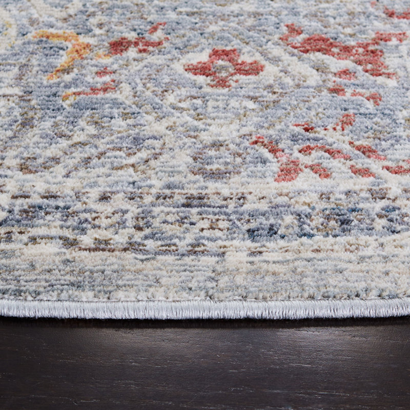 Tapis gris Smitherman, Rond 6 pi 7 po