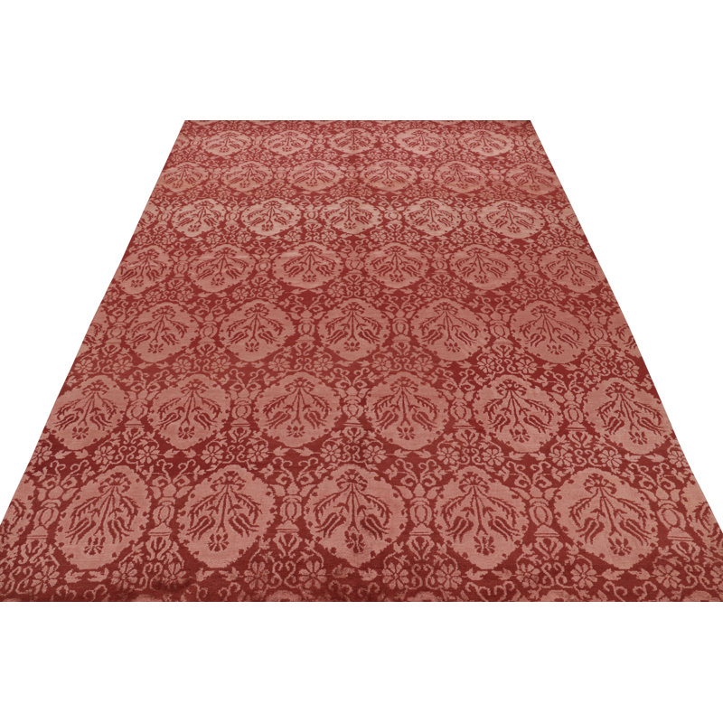 Rug & Kilim’S European Rug In Red And Pink With Floral Patterns “Medici”