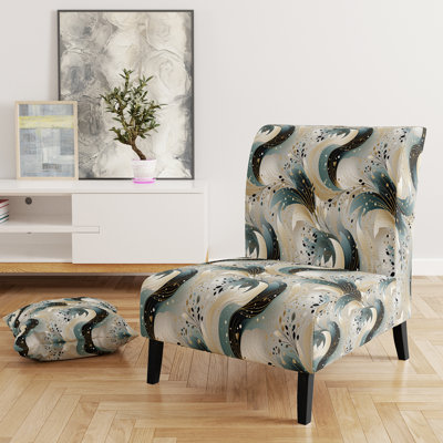 Sparkling Dazzle Glamour - Upholstered Glam, Modern Accent Slipper Chair