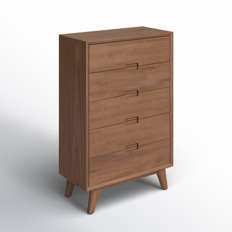 Galina 32.25'' W 5 - Drawer Dresser, Brown