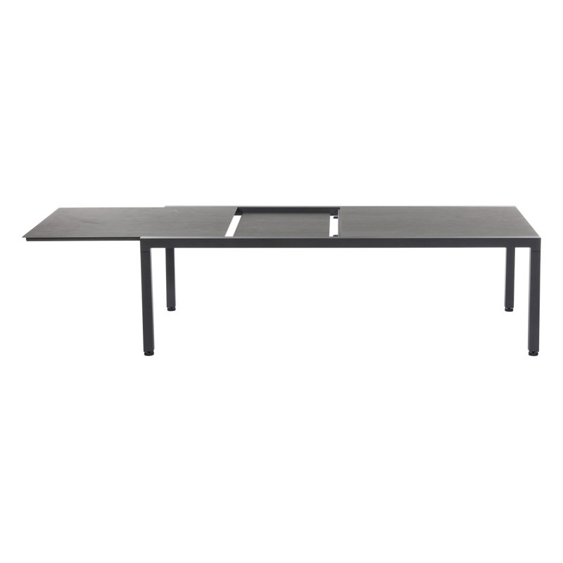 Equinox Extending Dining Table, Dusk Ceramic Top/Graphite Base