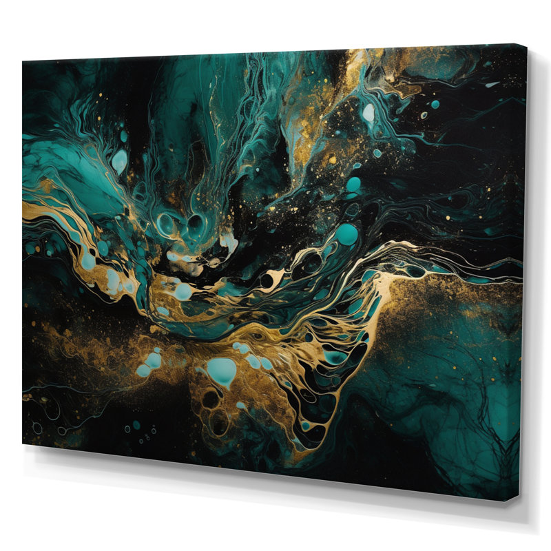 L'essence de la fluidité I - impression, H 12 po x l 20 po x P 1 po, Toile tendue