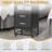 Black Salon Trolley Cart With Wheels And 2 Drawers, 2 Compartments, 3 Metal Tool Holders-118041670