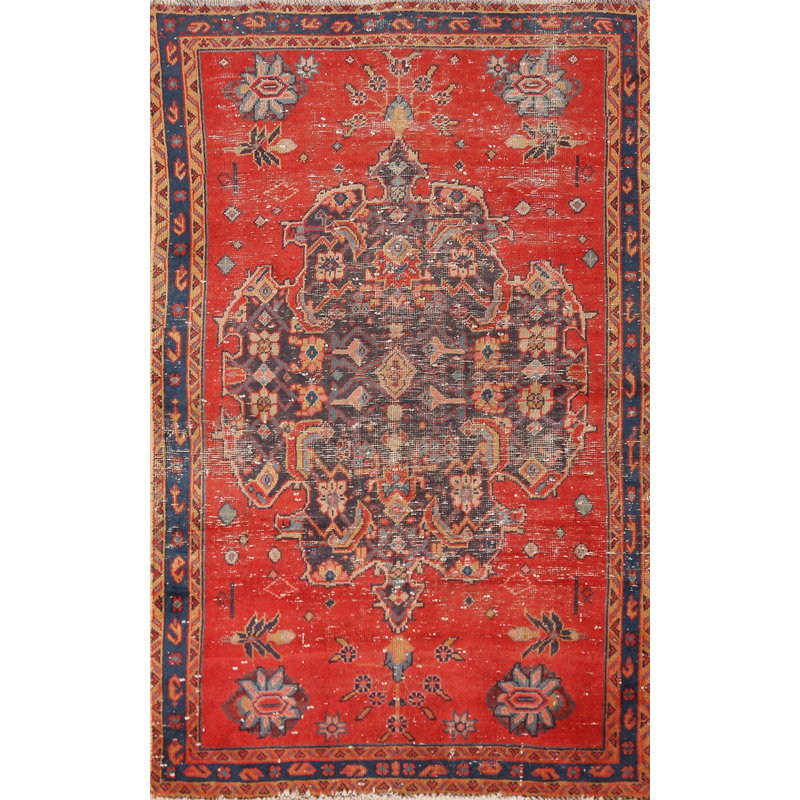 Tapis traditionnel géométrique en laine 3 x 5