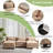 Praylow 120” Comfy Cloud Couch U Shaped Sectional Sofa With Two Ottomans-1618235898