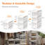 Paniers de rangement en plastique empilables