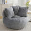 Grande chaise en velours côtelé avec bourre-670920501