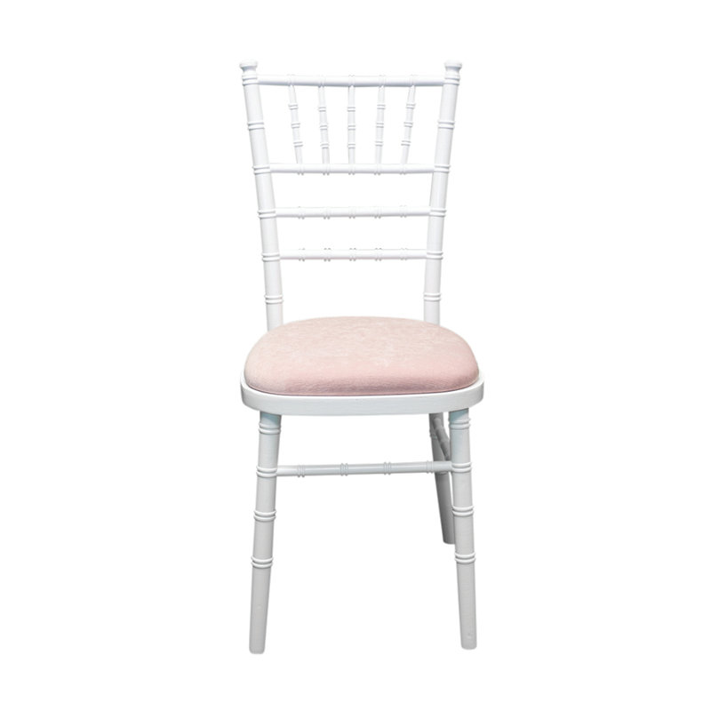 Arrington 43cm H Polyester Blend Upholstered Ladder Back Side Chair, Blush, White