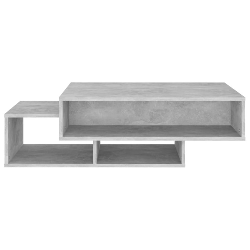 Godding Pedestal Coffee Table with Storage, Concrete Grey