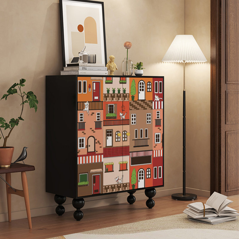 Minimalist Modern Large Capacity Shoe Cabinet 17 Pair Shoe Storage Cabinet