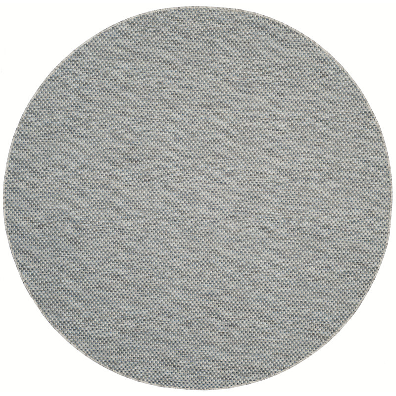 Herefordshire Performance Solid Color Indoor/Outdoor Area Rug, Round 6'7"