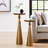 Sculptural Accent Side Tables With Pedestal Bases - Bedside Narrow End Tables Or Stylish Living Room End Tables - Set Of 2, 24", Gold