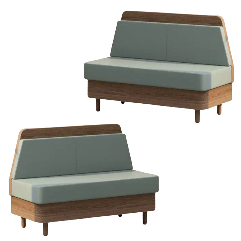 Banc rembourré en similicuir Modern Light Luxury