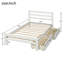Lit plateforme en bois avec deux tiroirs