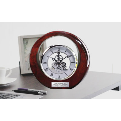 Roman Numeral Cherry Solid Wood Quartz Movement / Crystal Tabletop Clock