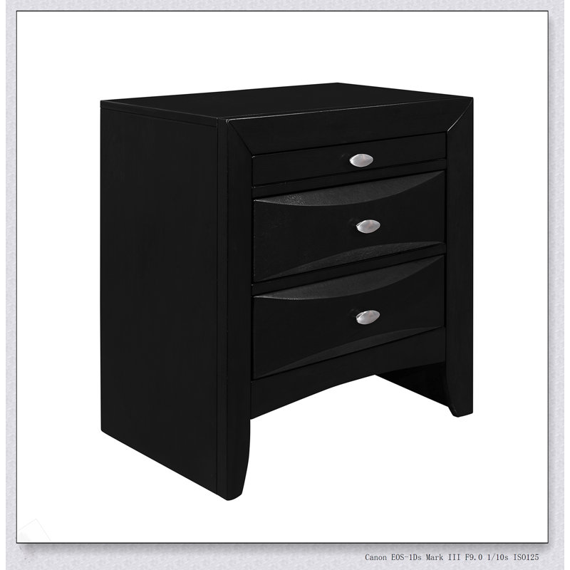 Table de chevet Lucille, Noir