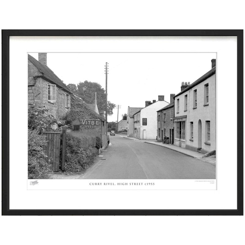 Curry Rivel, High Street C1955 - Single Picture Frame Print, 40cm H x 50cm W x 2.3cm D