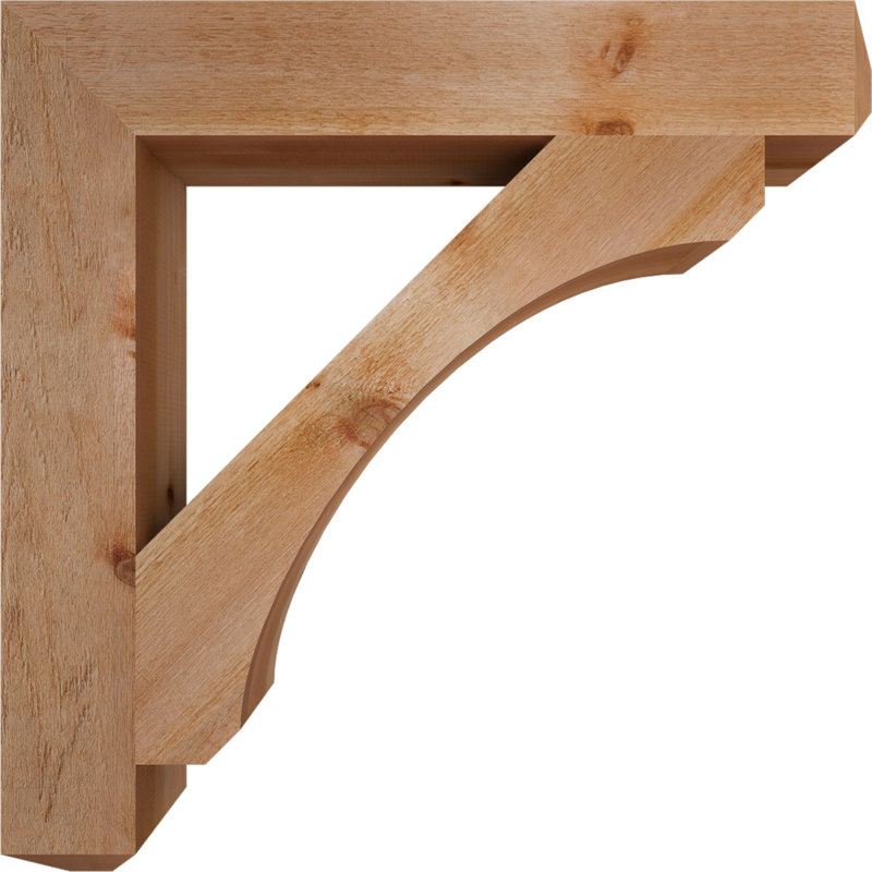 6"W x 40"D x 40"H Legacy Craftsman Rough Sawn Bracket, Western Red Cedar, Western Red Cedar (Rough Sawn)