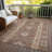 Machine Washable Indoor/Outdoor Claudian ACN1226 Brown Rug-103709704