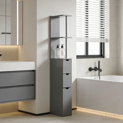 Storage Tower,Narrow Side Floor Organizer,Bathroom Storage Cabinet