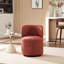 Chaise de salle à manger pivotante à 360 degrés en lin orange pour les petits espaces de chambre et de décor avec des espaces ergonomiques confortables