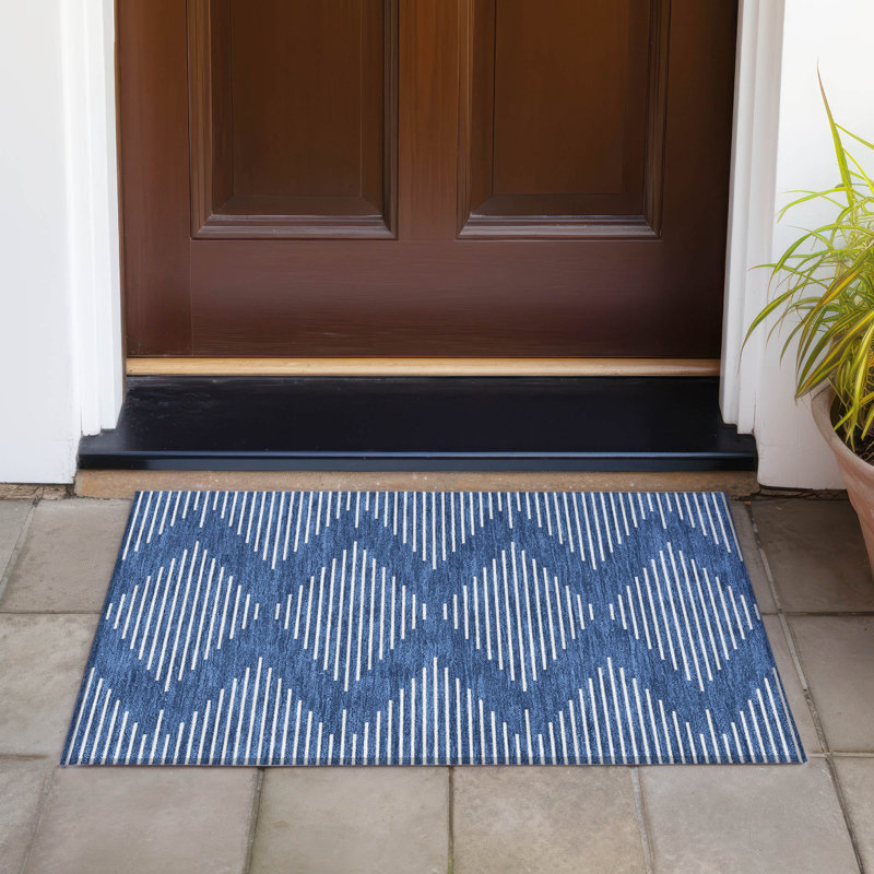 Machine Washable Indoor/Outdoor Chayden ACN1016 Rug, Rectangle 1'8" x 2'6"