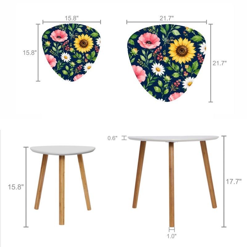 Ensemble de 2 tables basses gigognes Triangle