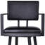 Tabouret de bar rotatif 26 po noir sur noir