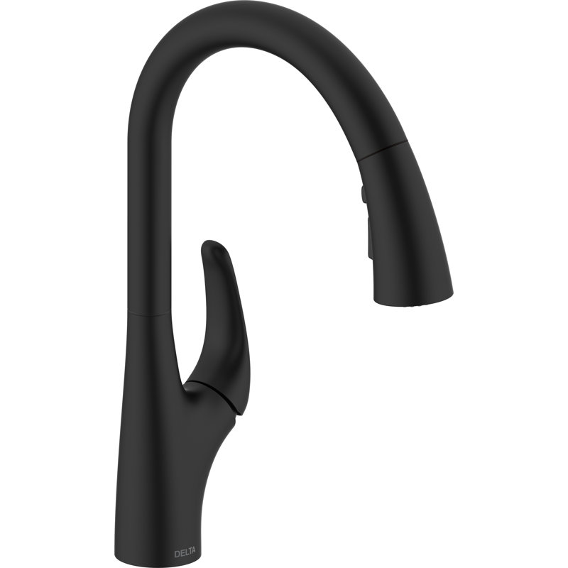 Robinet de cuisine à poignée simple, Noir