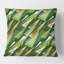 Coussin Triangular Gold and Green Design I - Mid-Century Modern-308819753
