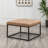 28" Square Button Tufted Metal Ottoman With Multiple Fabric Options-79910618