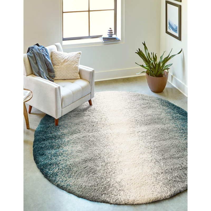  Tapis à poils longs Cloud, Rond 7 pi 10 po