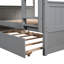 Lit superposé double gris avec lit gigogne simple amovible-621707983