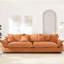 Voile orange avec rangement caché, housses de coussins lavables et sièges moelleux pour un espace de vie modulaire, tissu en velours respirant, espace de rangement-472401912