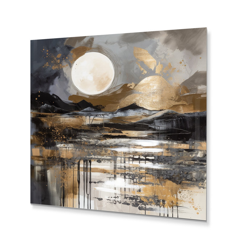 Elidon Elidon explorant la lune dorée en évolution V, H 16 po x l 16 po x P 1 po