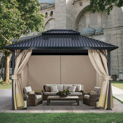 4-Panel Outdoor Gazebo Curtains