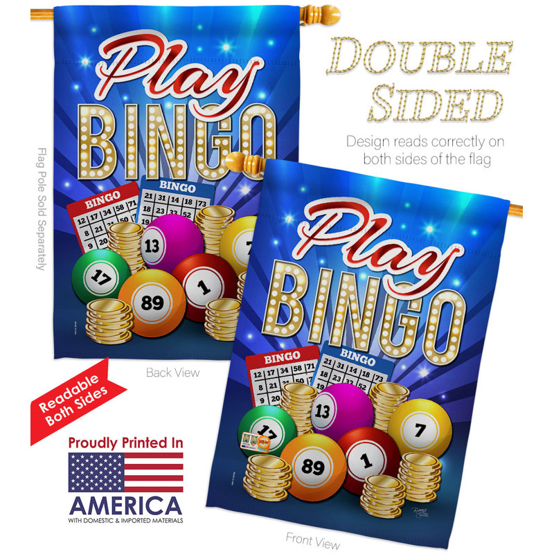 Double Sided 40'' H x 28'' W Polyester House Flag