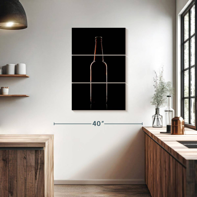 Silhouette de bouteille de bière Yarlin, H 38 po x l 24 po