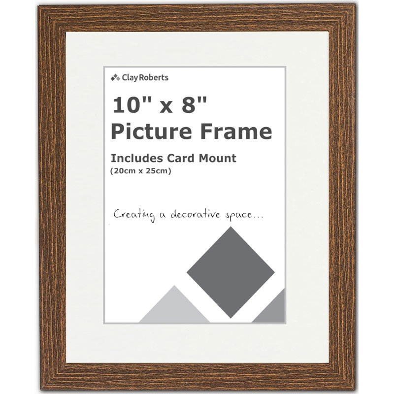 Picture Frame with Mat, Brown