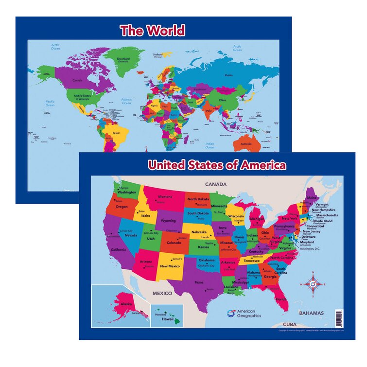  Waypoint Geographic Kids' World Wall Map, Laminated