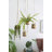 Set Of 2, 5X5x4.5" Hanging Planter With Cotton Hanger, Bohemian Style